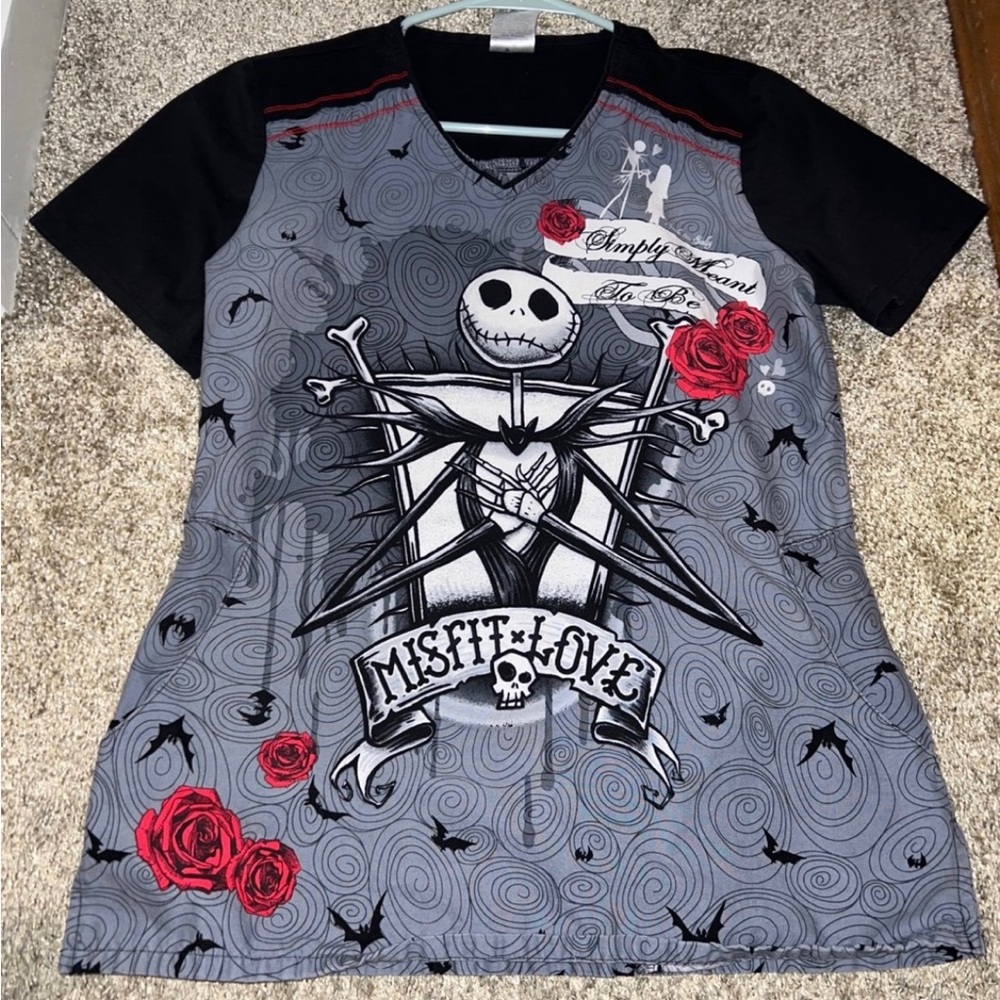 Nightmare Before Christmas Scrub Top